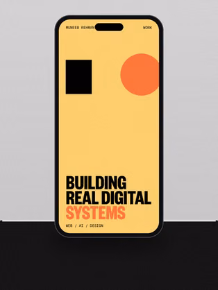 Muna Portfolio on a phone