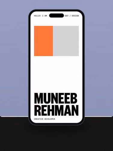 Muneeb Dev on a phone