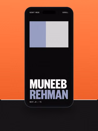 Dev Portfolio on a phone