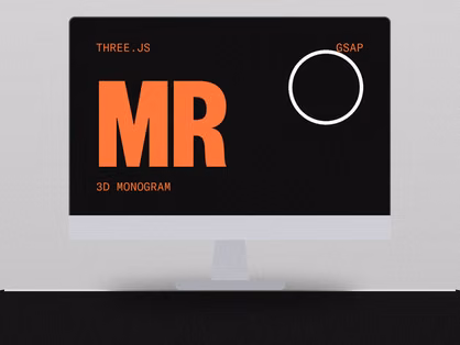 MR Portfolio on a monitor